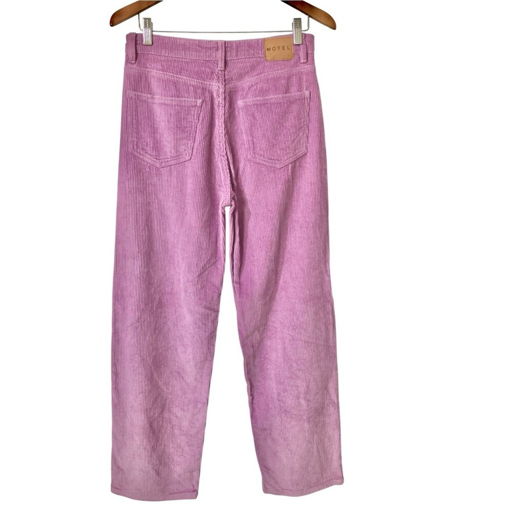 Parallel Trouser Cord Lilac Size M Pop of Color Purple Corduroy Spring Summer - Picture 4 of 12